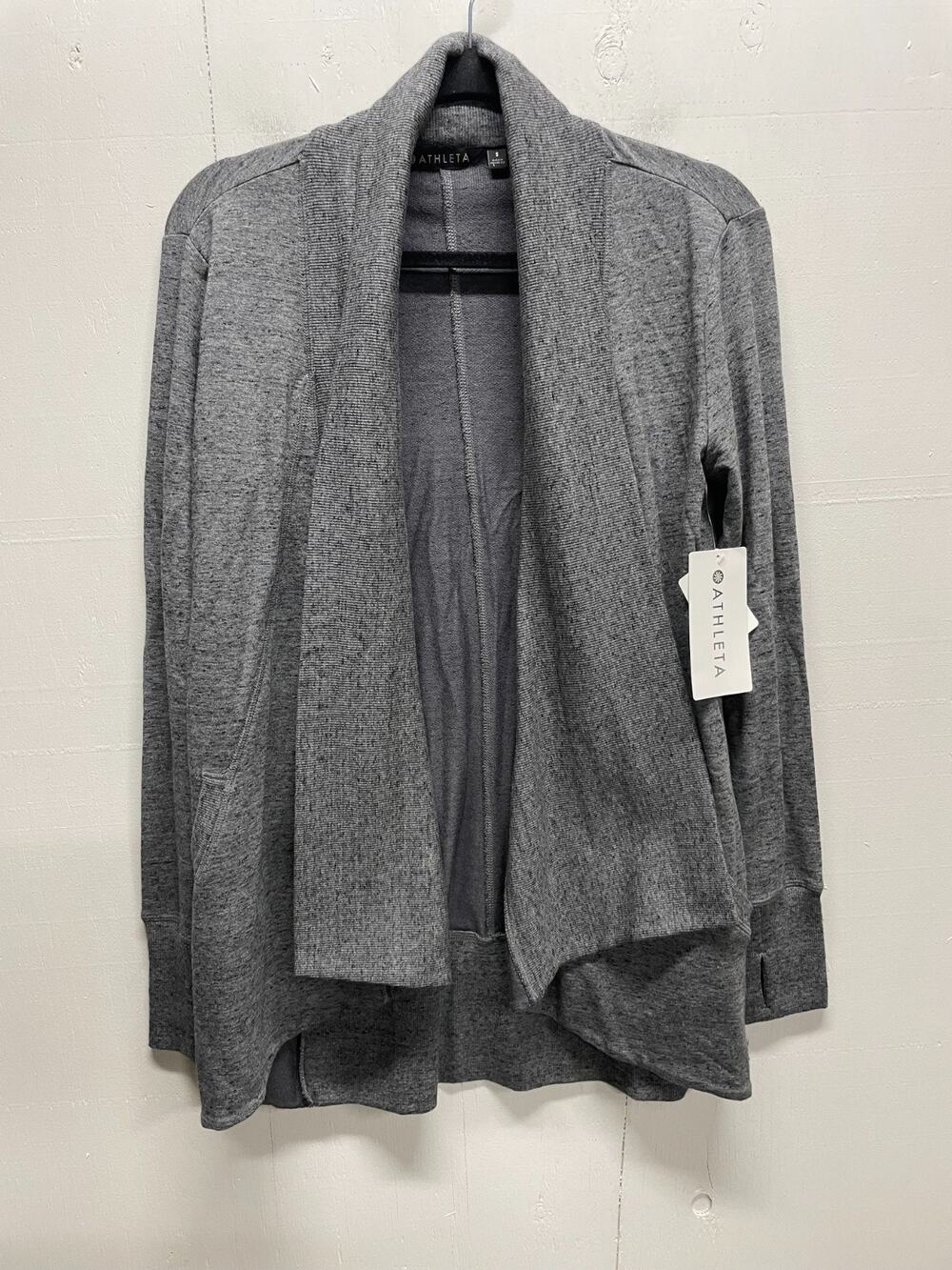 Athleta Women's Pranayama Wrap Cardigan Sweater Size Small Gray NWT Athleisure